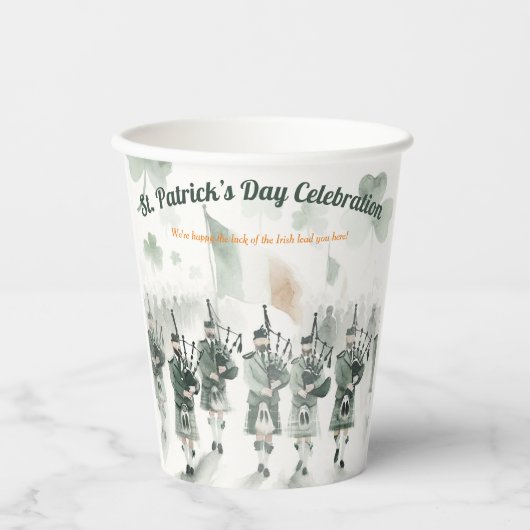 Gobelets En Papier Fête de la Saint-Patrick (Recto)