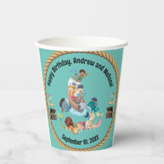 Gobelets En Papier Fête de la Sirène et du Pirate