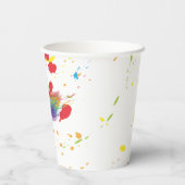 Gobelets En Papier Fête de l'Art de couleur (Verso)