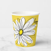 Gobelets En Papier Fête de marguerite - 40e anniversaire ou fête d'an (Recto)