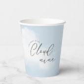 Gobelets En Papier Fête de mariage aquarelle Cloud 9 (Verso)