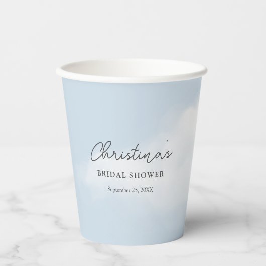 Gobelets En Papier Fête de mariage aquarelle Cloud 9 (Recto)