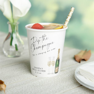 Gobelets En Papier Fête de mariage avec Champagne