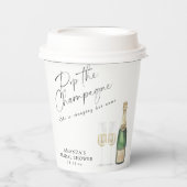 Gobelets En Papier Fête de mariage avec Champagne (Recto)