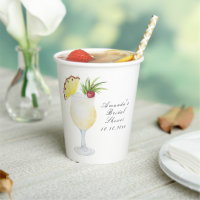 Fête de mariage avec cocktail Pina Colada aquarell
