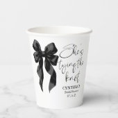 Gobelets En Papier Fête de mariage avec un nœud noir (Verso)