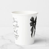 Gobelets En Papier Fête de mariage avec un nœud noir (Droite)