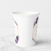 Gobelets En Papier Fête de mariage botanique fleuri violet (Droite)