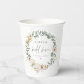 Gobelets En Papier Fête de mariage champêtre aquarelle pastel (Recto)