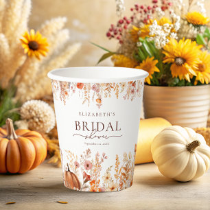 Gobelets En Papier Fête de mariage champêtre d'automne sur le thème d