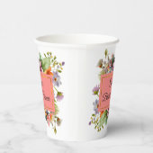 Gobelets En Papier Fête de mariage champêtre élégante (Droite)