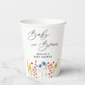 Gobelets En Papier Fête de mariage champêtre Fleurs de mariage (Verso)