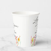 Gobelets En Papier Fête de mariage champêtre Fleurs sauvages (Droite)