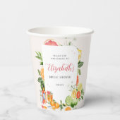 Gobelets En Papier Fête de Mariage Citron Tropical (Verso)