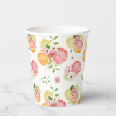 Gobelets En Papier Fête de mariage Citronnés (Recto)