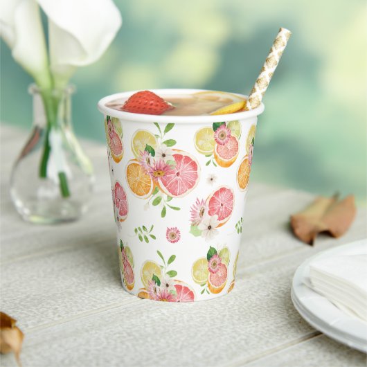 Gobelets En Papier Fête de mariage Citrus (Insitu)