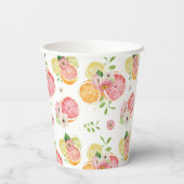 Gobelets En Papier Fête de mariage Citrus (Verso)