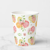 Gobelets En Papier Fête de mariage Citrus (Recto)