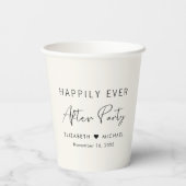 Gobelets En Papier Fête de mariage crème pour après le mariage (Verso)