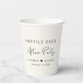 Gobelets En Papier Fête de mariage crème pour après le mariage (Recto)