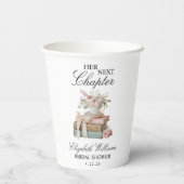 Gobelets En Papier Fête de mariage élégant floral son prochain chapit (Verso)