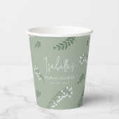 Gobelets En Papier Fête de mariage élégante de muguet de jardin (Verso)