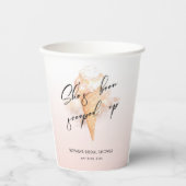 Gobelets En Papier Fête de mariage en glace à l'aquarelle (Recto)