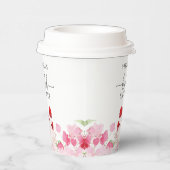 Gobelets En Papier Fête de Mariage Florale (Droite)