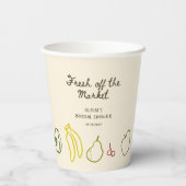 Gobelets En Papier Fête de Mariage : Fraîchement Débarquée sur le Mar (Verso)