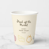 Gobelets En Papier Fête de Mariage : Fraîchement Débarquée sur le Mar (Recto)