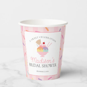 Gobelets En Papier Fête de Mariage Glace Crème Scooped Up Sucrée