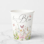 Gobelets En Papier Fête de mariage Love in Boom Wildflower Rose (Verso)