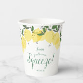 Gobelets En Papier Fête de mariage Main Squeeze Lemons (Recto)