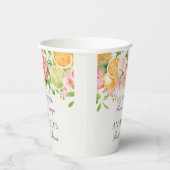 Gobelets En Papier Fête de mariage Pastel Citrus Floral Main Squeeze (Droite)