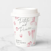 Gobelets En Papier Fête de mariage Petals and Prosecco (Recto)