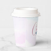 Gobelets En Papier Fête de mariage Pink Blue Cloud Nine Moderne (Droite)