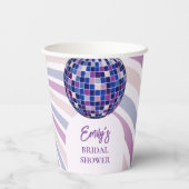 Gobelets En Papier Fête de Mariage Rétro Groovy Disco (Verso)
