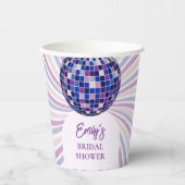 Gobelets En Papier Fête de Mariage Rétro Groovy Disco (Recto)