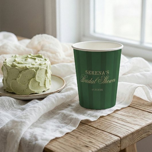 Gobelets En Papier Fête de mariage Striptease Vert Antique