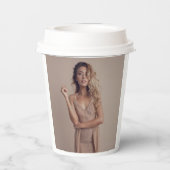 Gobelets En Papier Fête de mariage Tea Beige Huile Rose (Verso)