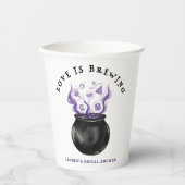 Gobelets En Papier Fête de mariage thème Halloween Chaudron d'Amour (Recto)