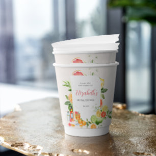 Gobelets En Papier Fête de mariage tropicale aux agrumes