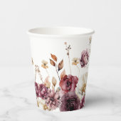 Gobelets En Papier Fête de Mariée Abondance Florale Rustique (Verso)