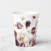 Gobelets En Papier Fête de Mariée Abondance Florale Rustique (Droite)