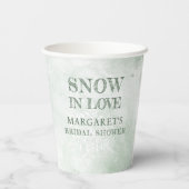 Gobelets En Papier Fête de Mariée Amour de Neige (Verso)