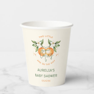 Gobelets En Papier Fête de naissance jumeaux Deux petites mignonnes C