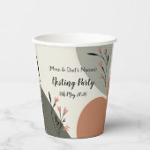 Gobelets En Papier Fête de nidification moderne pour les nouveaux par (Recto)