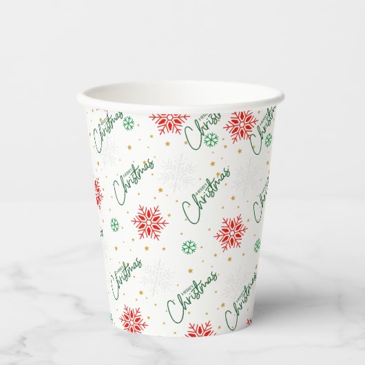 Gobelets En Papier Fête de Noël (Recto)