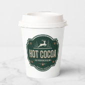 Gobelets En Papier Fête de Noël au cacao chaud (Verso)