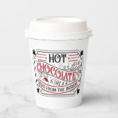 Gobelets En Papier fête de Noël au chocolat chaud (Recto)